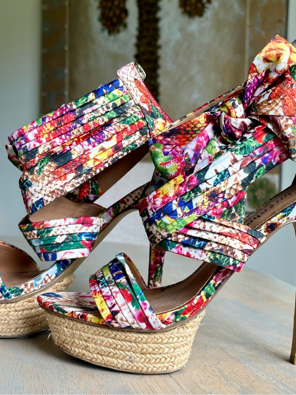 Zigi Soho Multicolor Floral Platform Espadrille Sandals